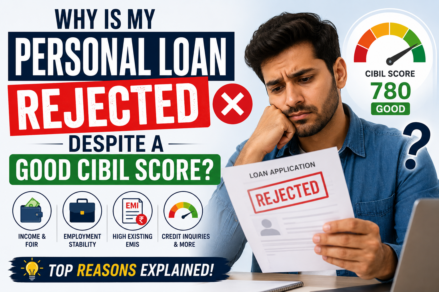 Why Is My Personal Loan Application Rejected Despite a Good CIBIL Score?