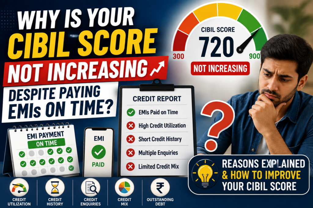 Why Is Your CIBIL Score Not Increasing Despite Paying EMIs on Time?