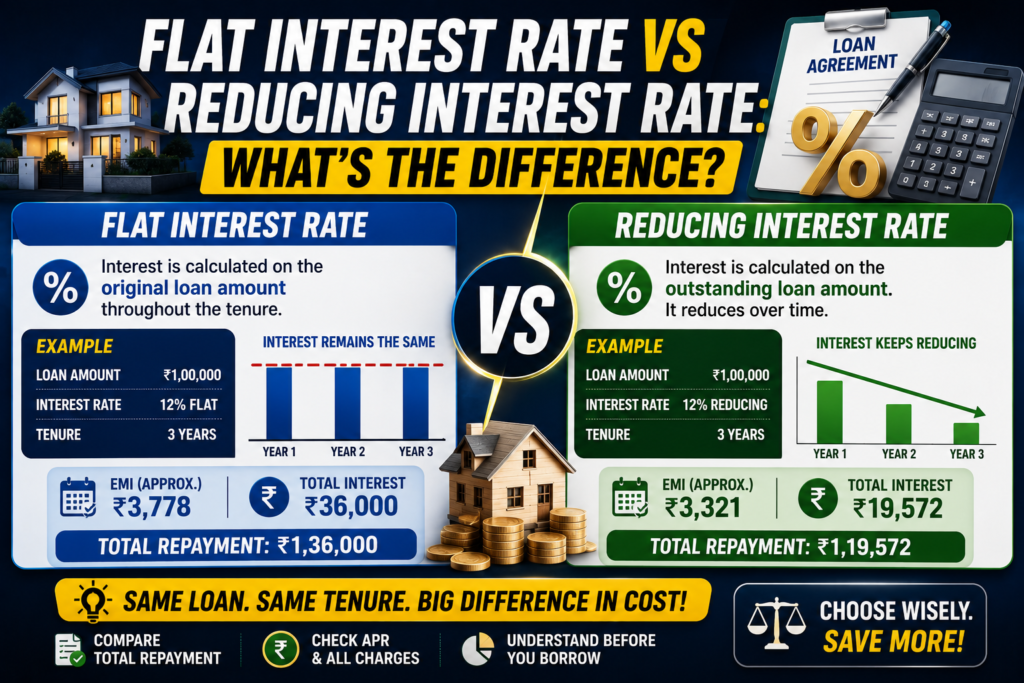 Flat Interest Rate vs Reducing Interest Rate